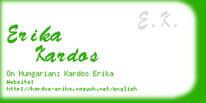 erika kardos business card